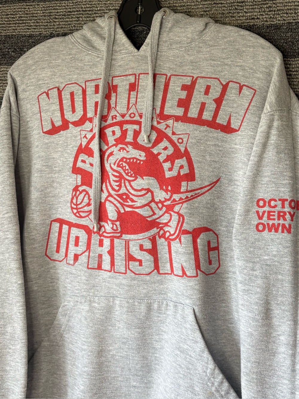 Toronto Raptors x OVO 2014 NBA Playoffs Northern Uprising Grey Hoodie Large EUC - Picture 2 of 7